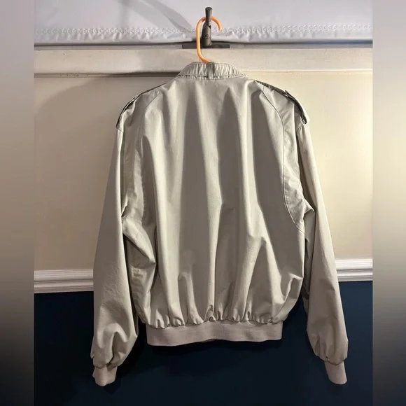 Members Only Vintage Beige Full Zip Up Jacket, Size Small (Unisex) - Picture 3 of 11